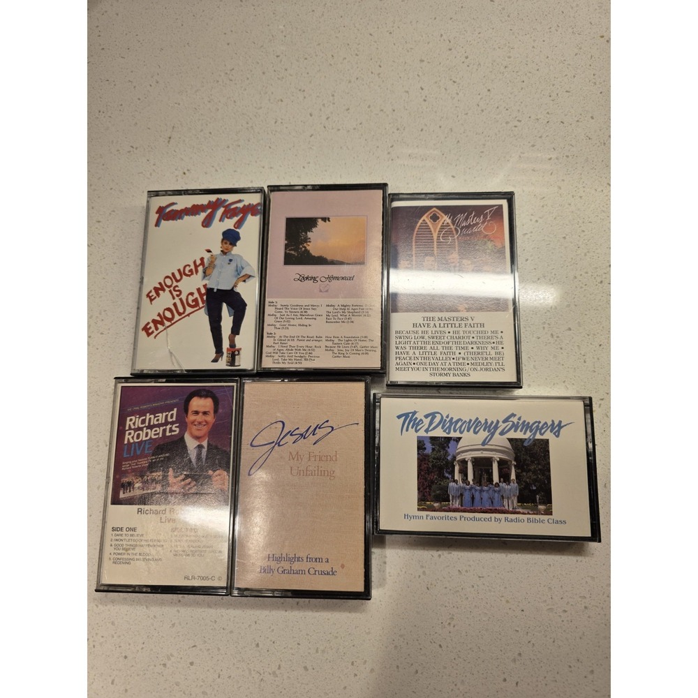 Vintage Cassette Tape Lot Religious Christian Gospel Includes 6 Tapes